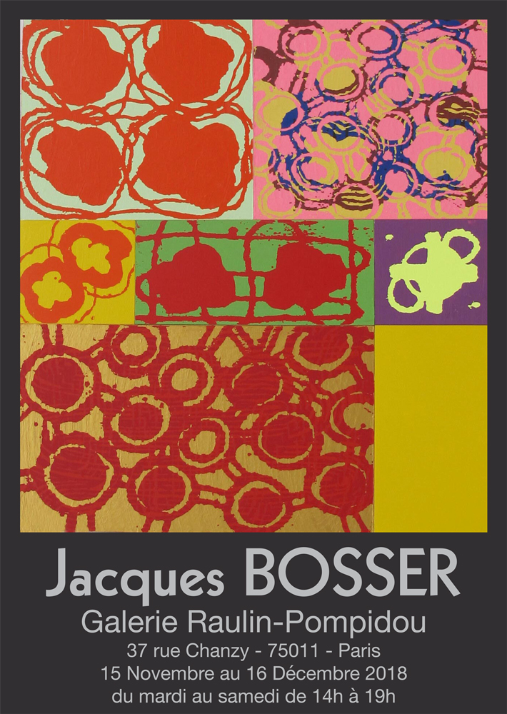 Affiche de l'exposition Jacques Bosser 2018