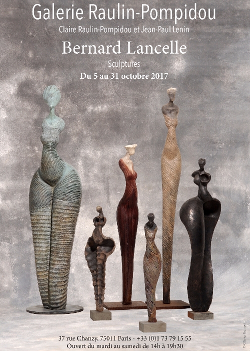 Affiche de l'exposition de sculptures de Bernard Lancelle